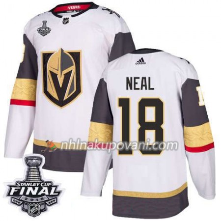 Vegas Golden Knights Dresy James Neal 18 2018 Stanley Cup Final Patch Adidas Bílá Authentic - Pánské